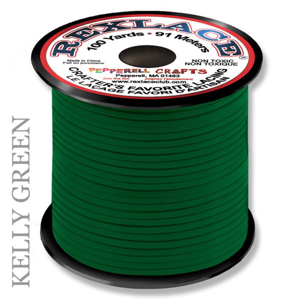 Rexlace Plastic Crat Lacing Spool, 100 Yard, Non-Toxic, Non-Bleed, Lanyard for Camp and School Crafts