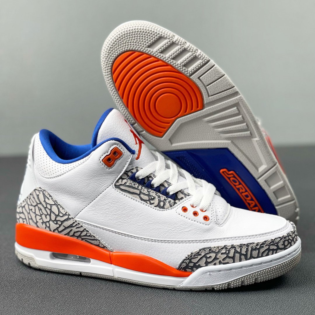 スニーカー NIKE AIR JORDAN 3 KNICKS WHITE ORANGE 411706334854256.jpg