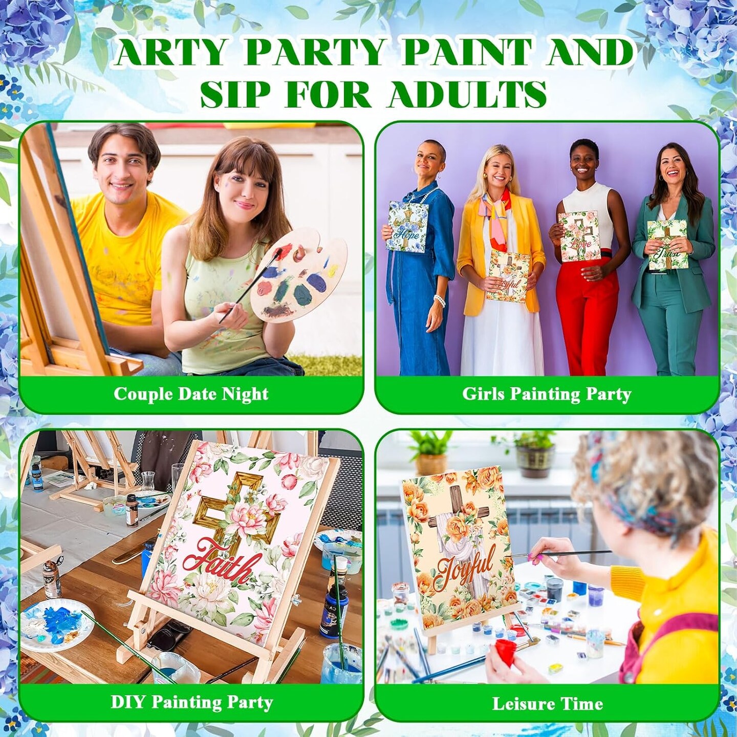 8 Sets 8&#x22; x 10&#x22; Inspirational Cross Pre Drawn Canvas to Paint (multicolor) 10.24 x 8.66 x 0.99 inches