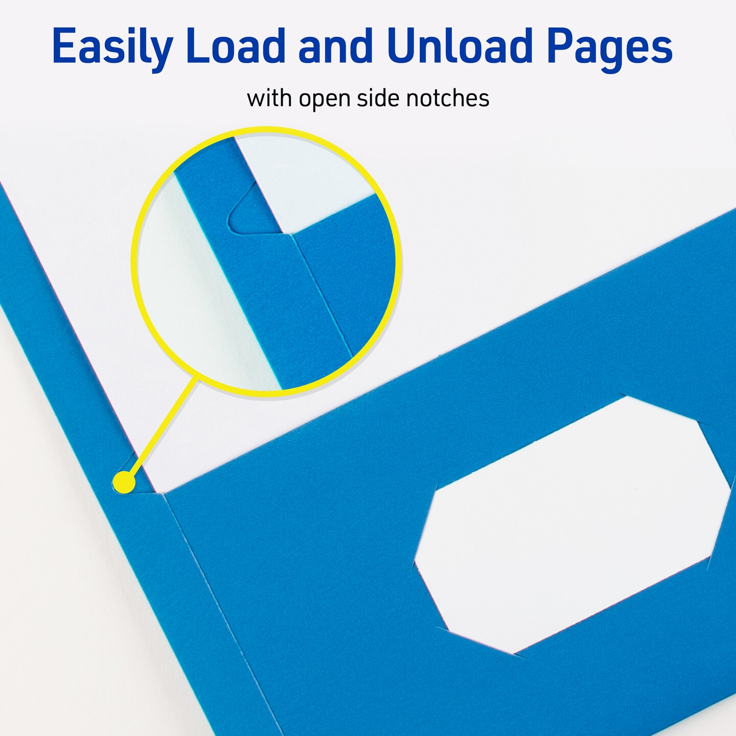 Avery Two Pocket Folders with 3 Prong Fasteners, Holds 70 Sheets, 25 Light Blue Folders (47976)