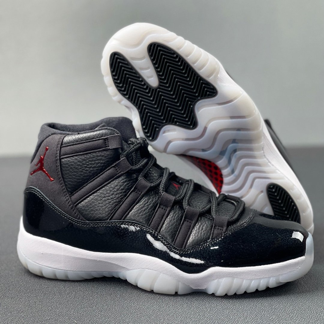 Air Jordan 11 Retro 72-10 BLACK-GYM RED-WHITE | MakerPlace by Michaels