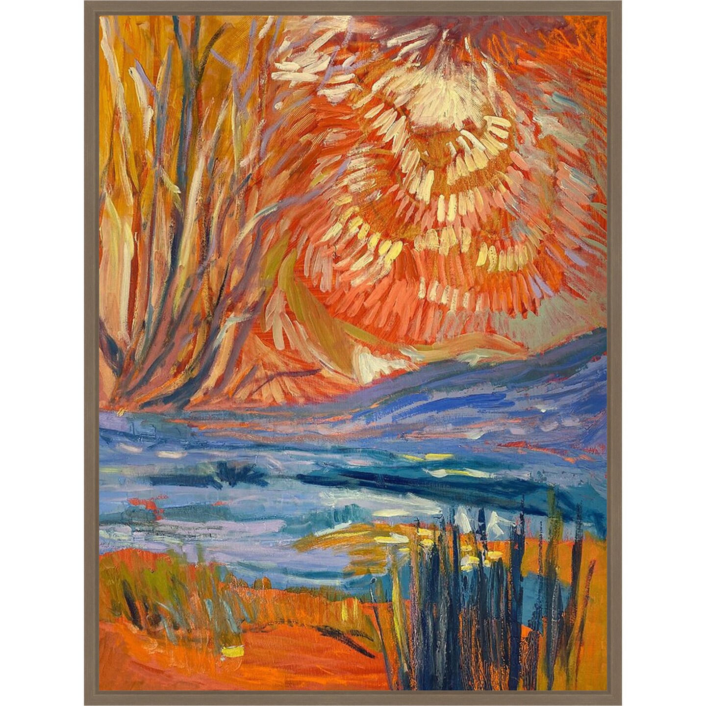 Cadmium Winter Solstice II by Dorothy Fagan 23-in. W x 30-in. H. Canvas Wall Art Print Framed