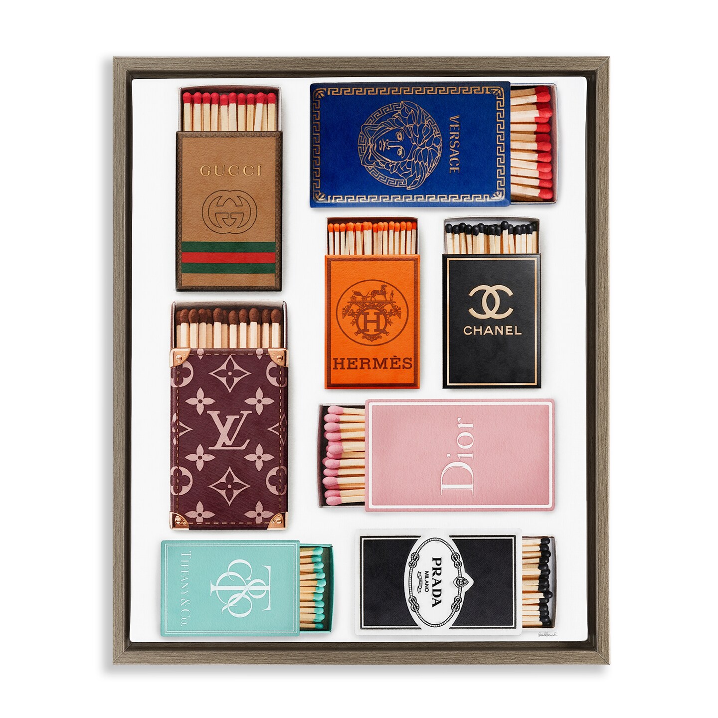 Stupell Industries Trendy &#x26; Iconic Matchboxes Floating Frame By Amanda Greenwood