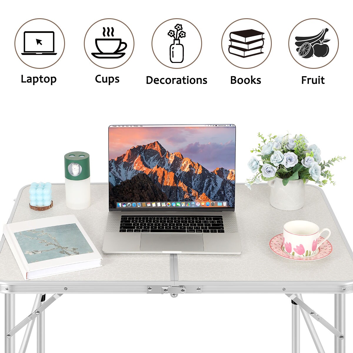 Lightweight Portable Aluminum Folding Camping Table for Multi-Purpose Use