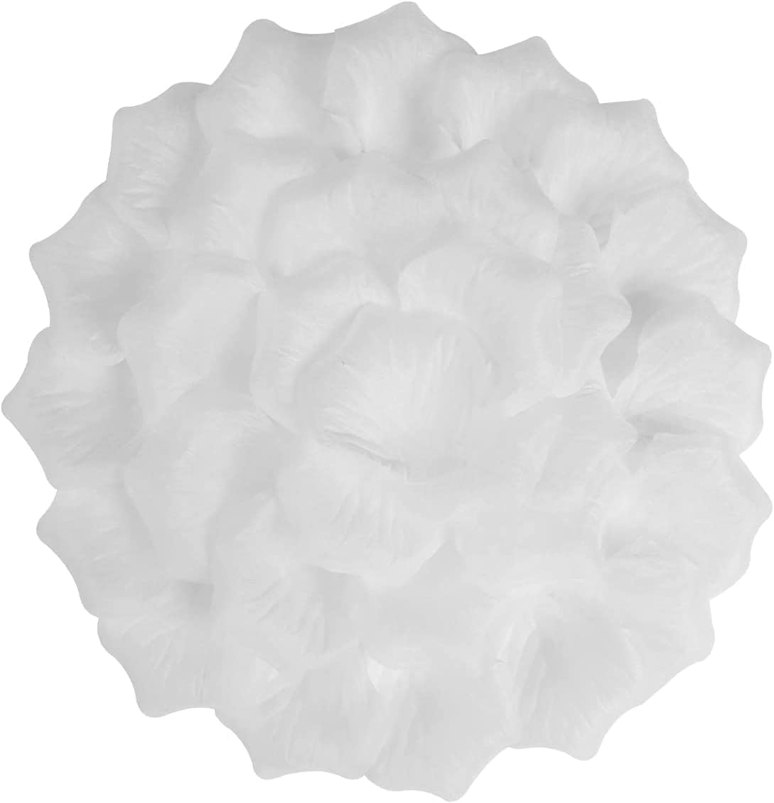 5000 Pcs Faux White Flower Petals for Weddings