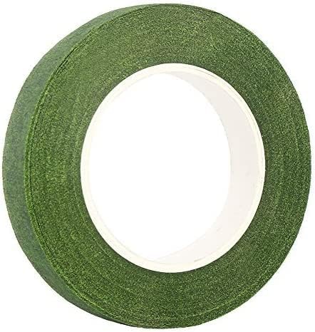 1/2" Wide Dark Green Floral Tapes for Bouquet Stem Wrapping and Floral Crafts Supply