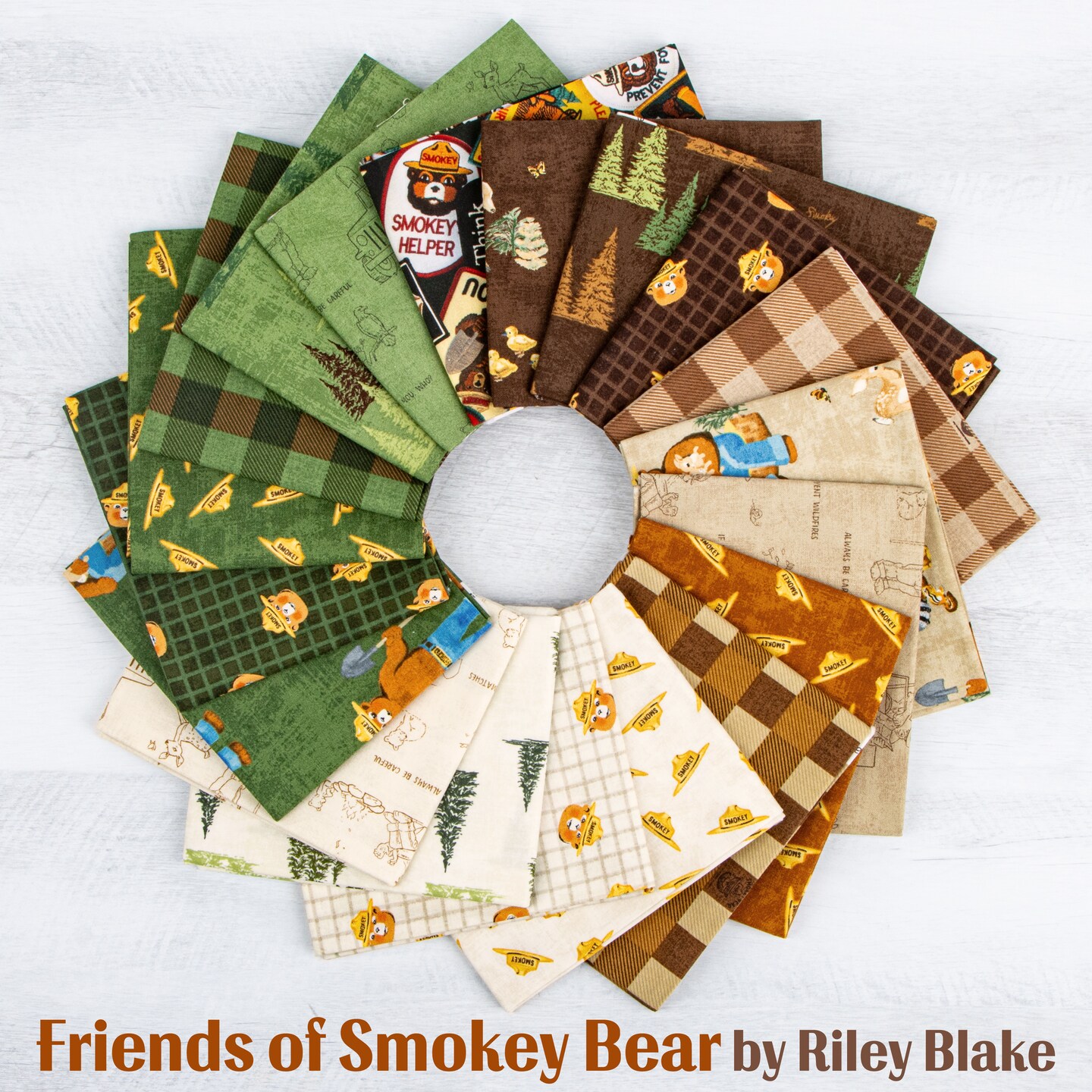 Friends of Smokey the Bear Fat Quarter Bundle by Riley Blake Designs for Riley Blake (FQ-16500-19)
