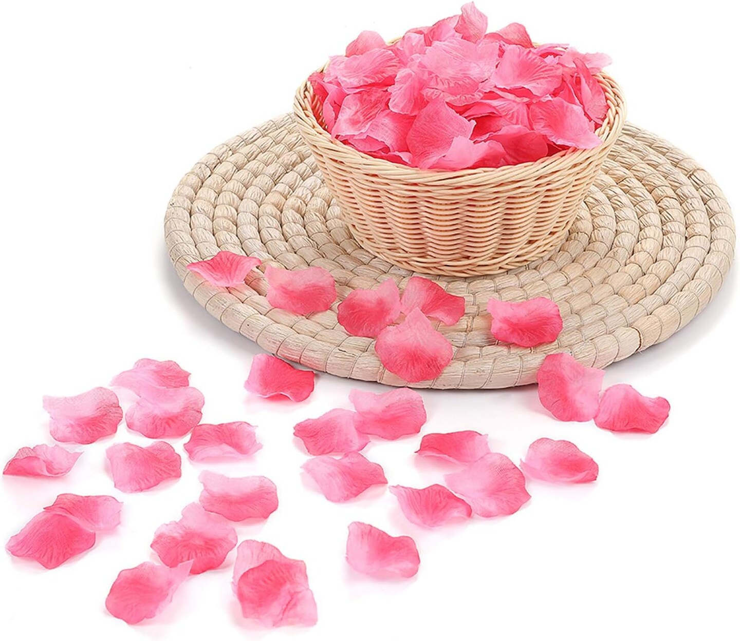 3000 PCS Silk Rose Petals Artificial Flower Petals (Rose Pink, 3000 pcs)