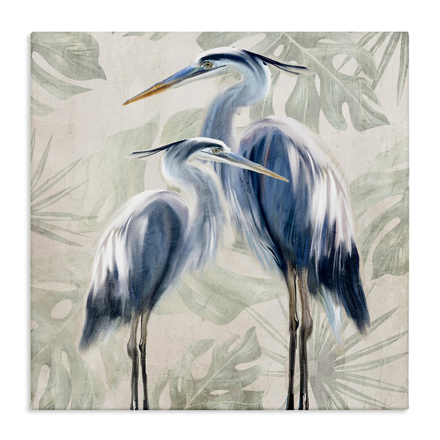 Stupell Industries Heron Pair over Palms Canvas By Kim Allen, Size: 30 ...