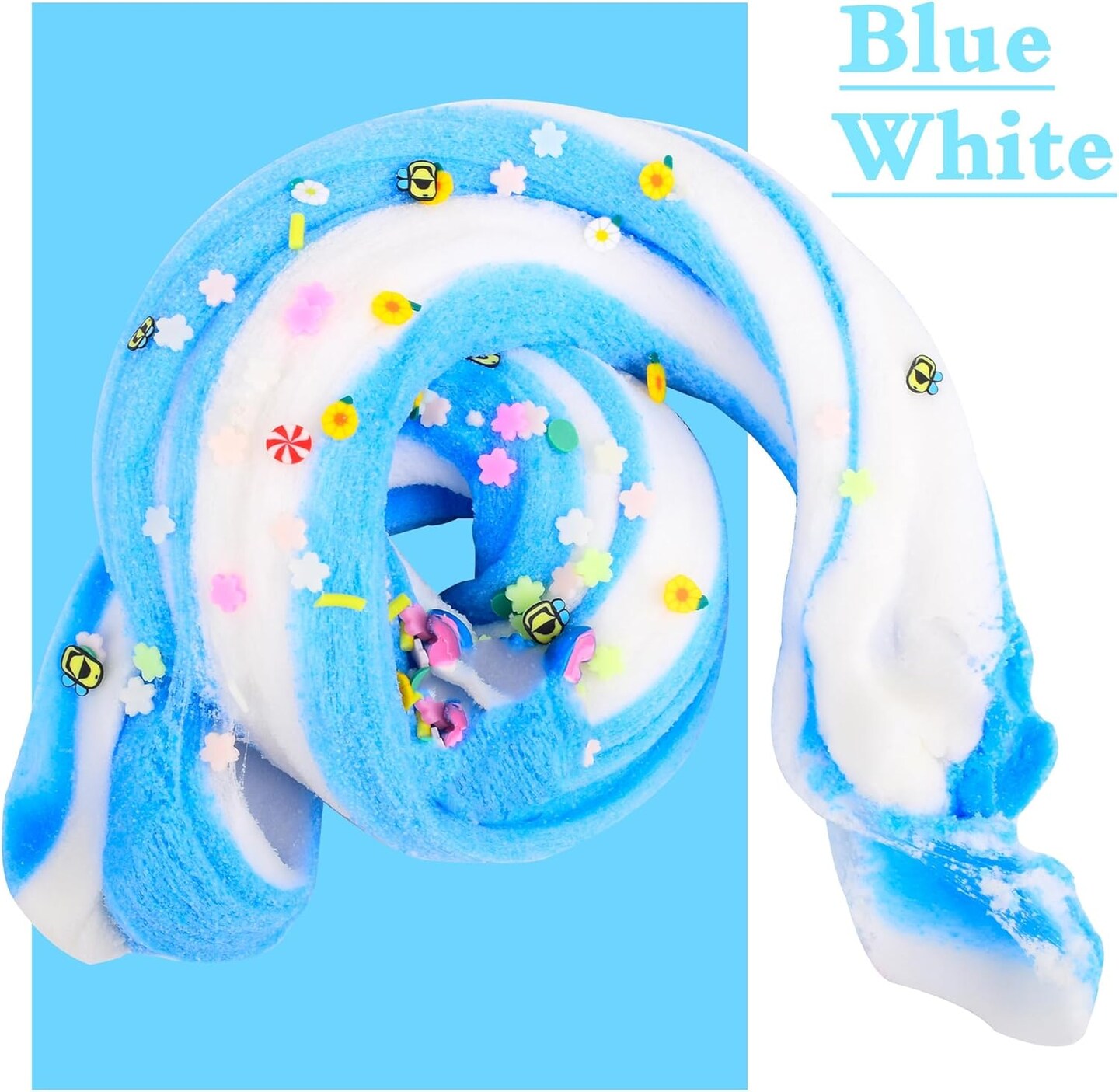 2 Pack Cloud Slime Kit with Blue Cake and Pink Charms (100ml)