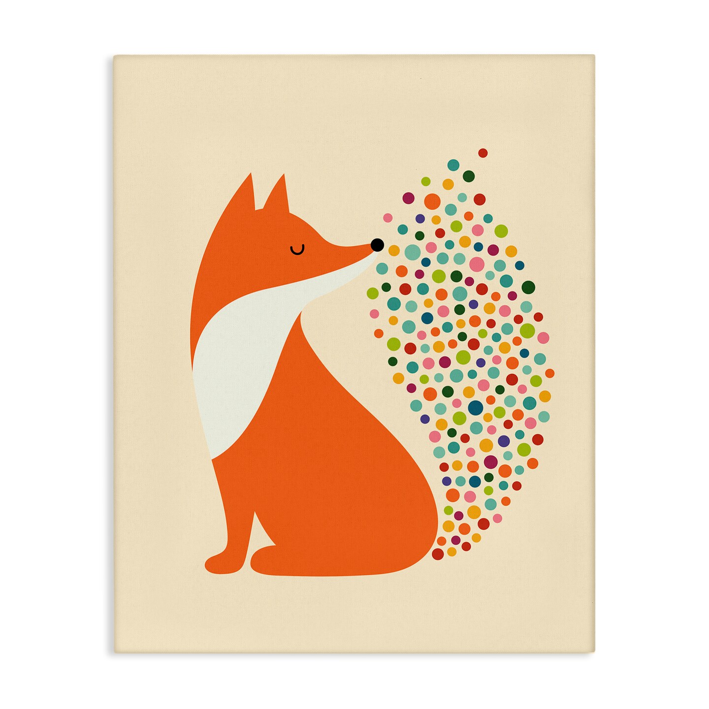 Stupell Industries Fox with Speckled Tail Canvas By Andy Westface