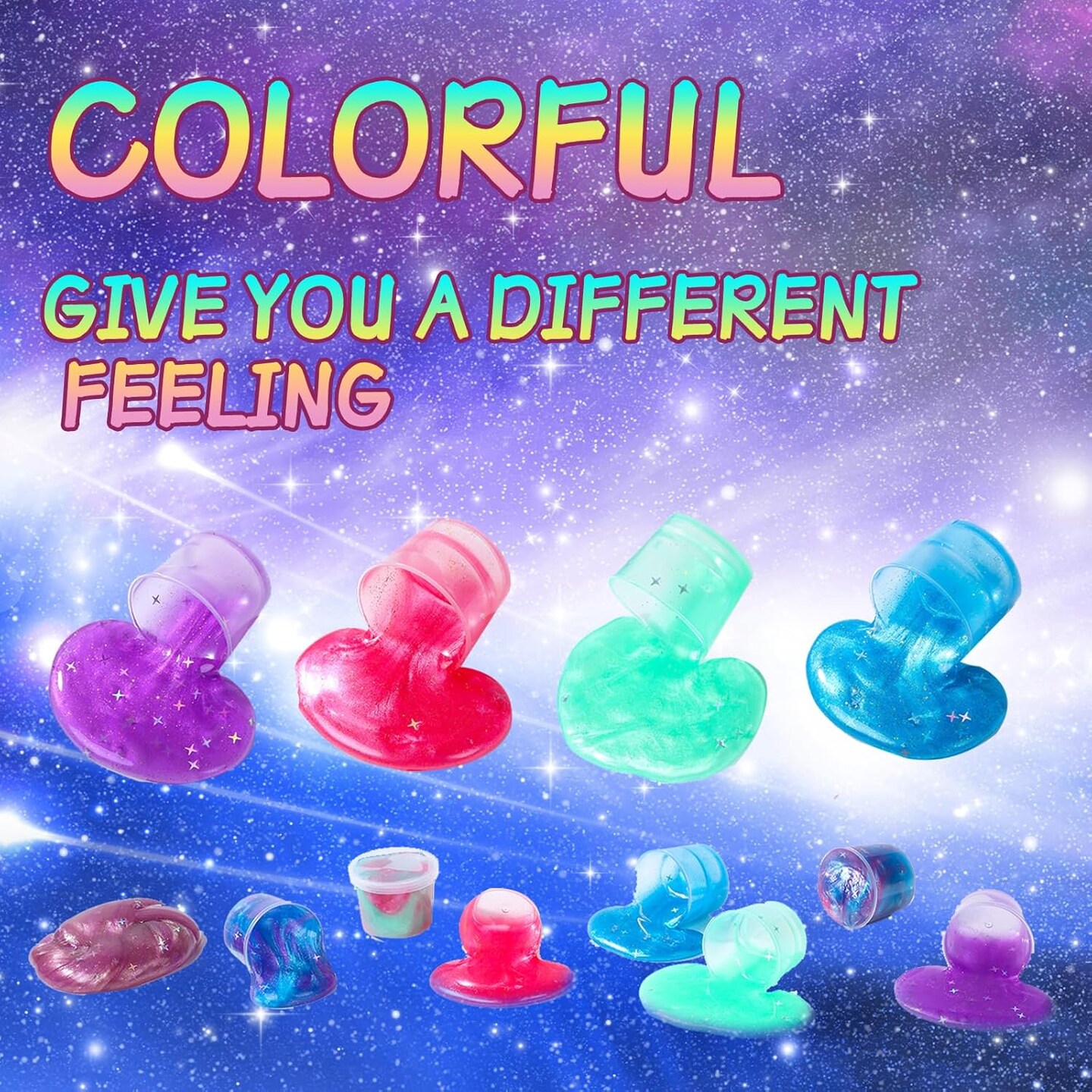 28 Packs Colorful Galaxy Slime Kits