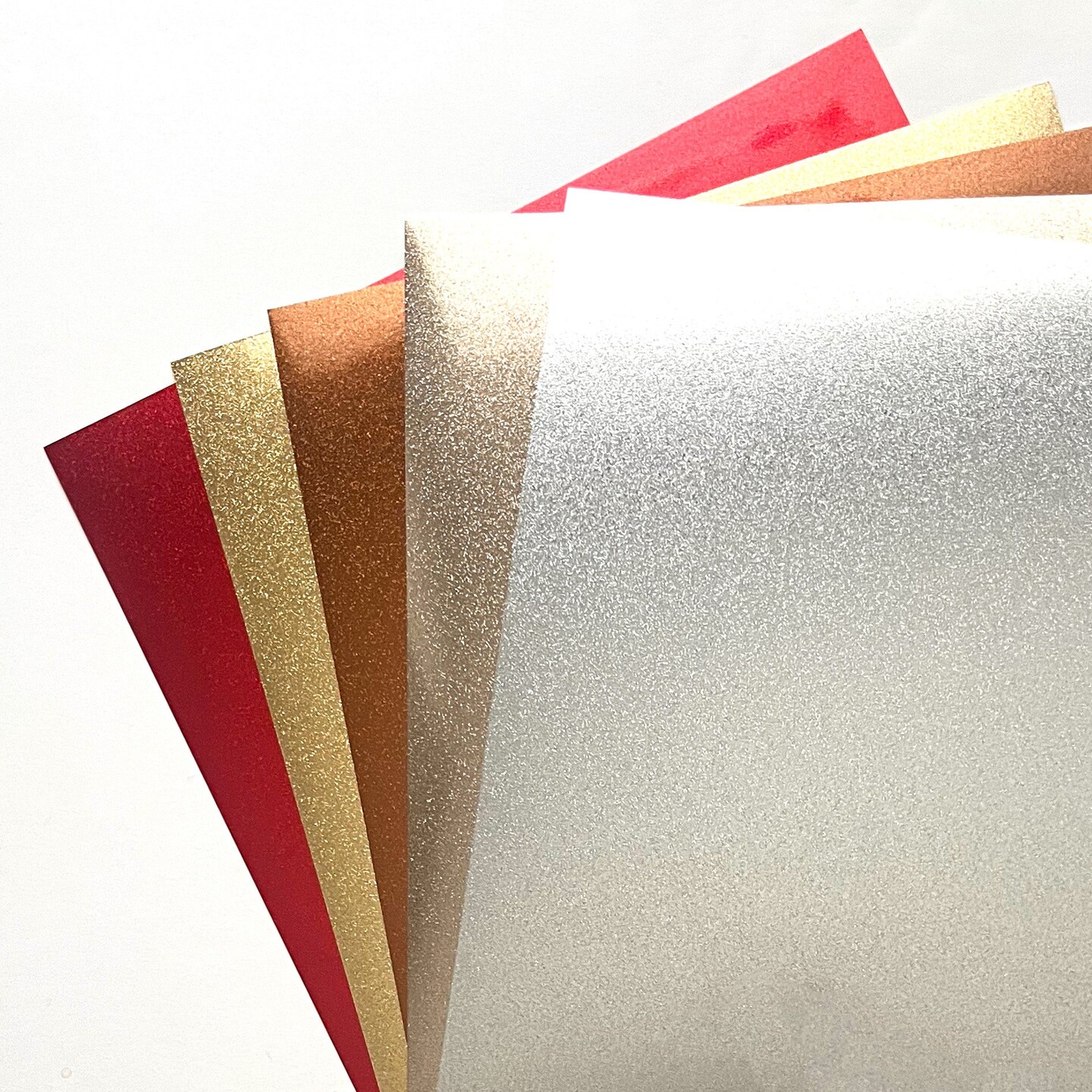 GLITTER MIRROR FOIL COMPLETE VARIETY PACK - 12x12 Cardstock - 10 Sheets - Encore