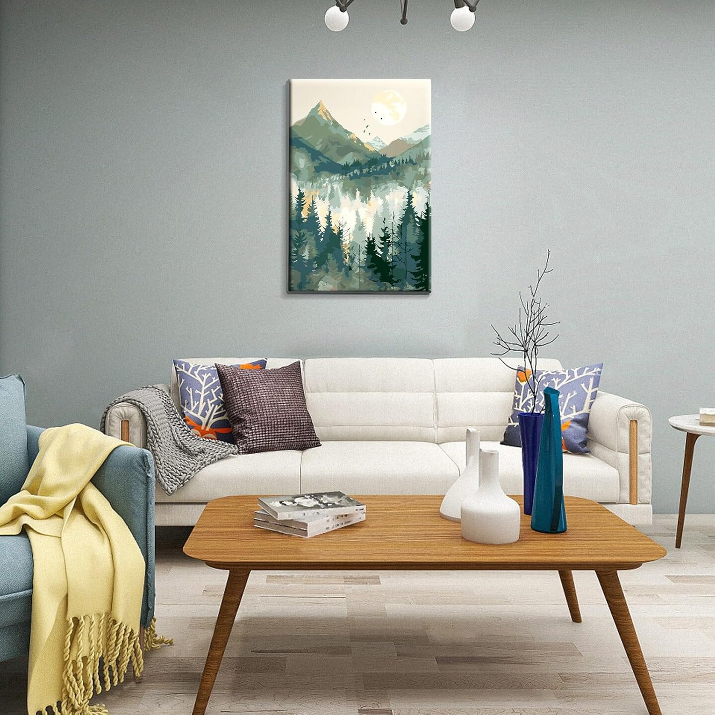 Mountain Paint by Number for Adults, Paint by Numbers Kit (8 x 12 Inch)