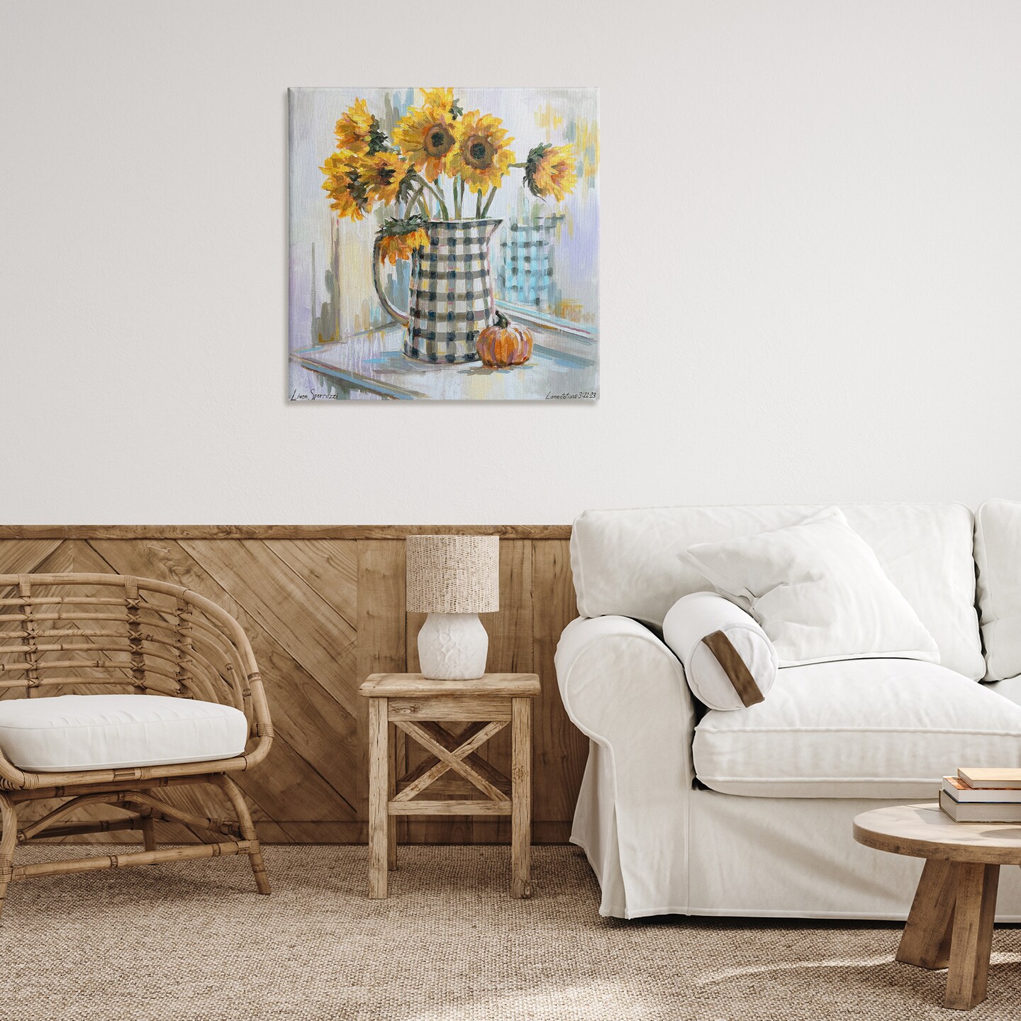 Stupell Industries Morning Reflections Sunflower Impressionism Canvas By Linda Sperruzzi