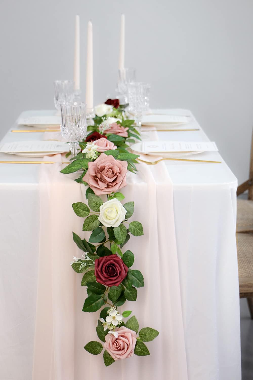 5FT Burgundy Artificial Flowers Garland