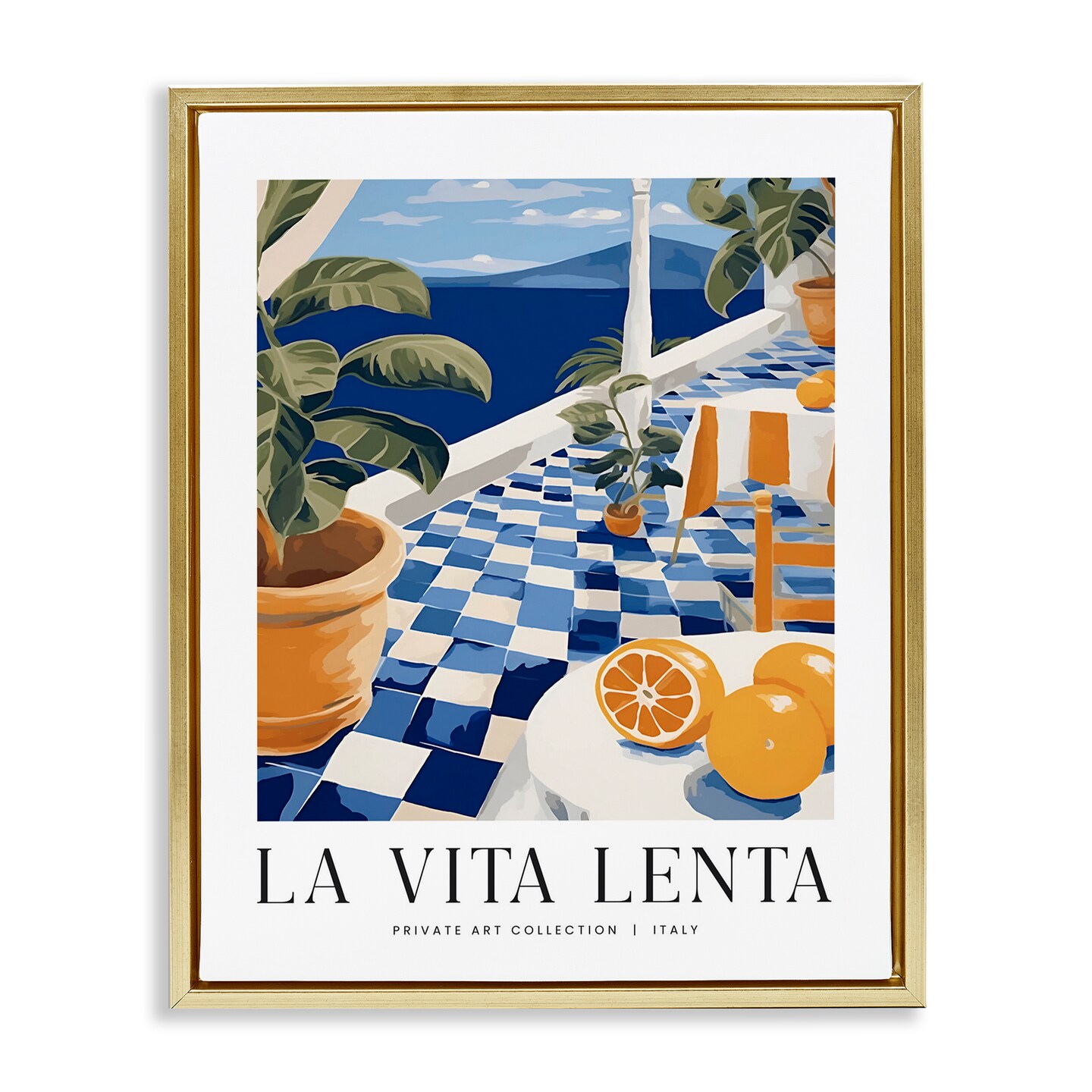 Stupell Industries Classic Italian Summer Sea Floating Frame By ...