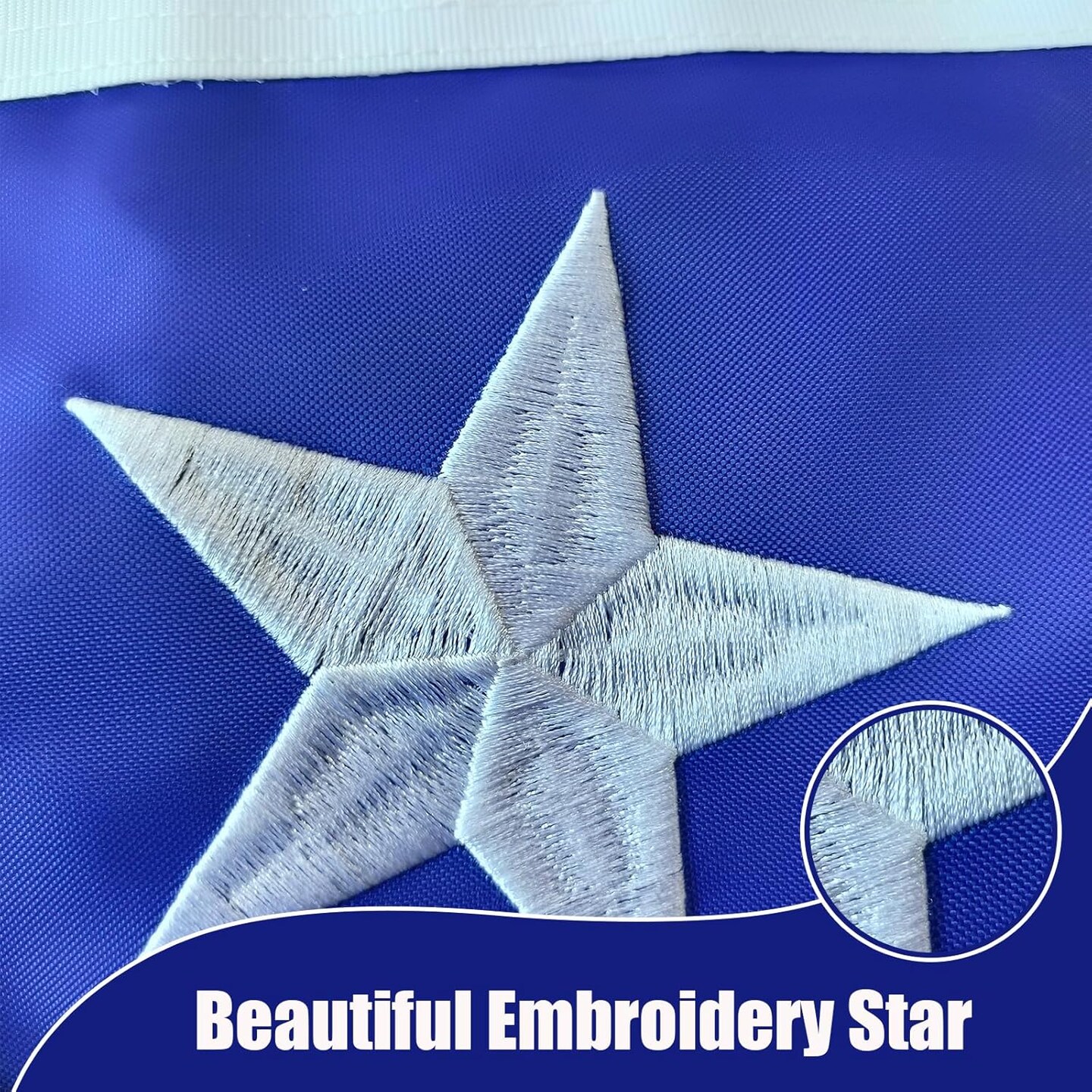 Embroidered Light Blue Puerto Rico Flag 12X18 Inch