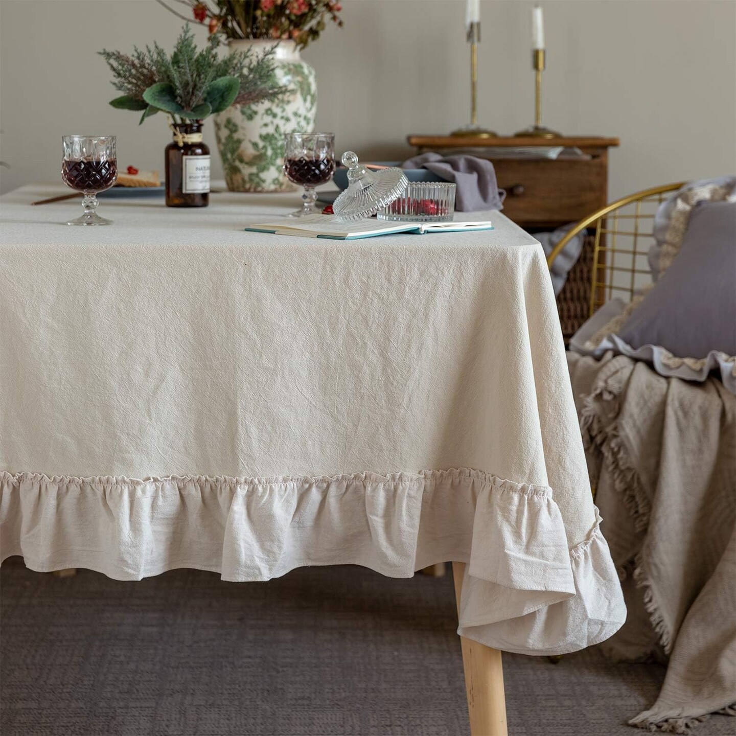 Retro Farmhouse Ruffle Tablecloth Michaels