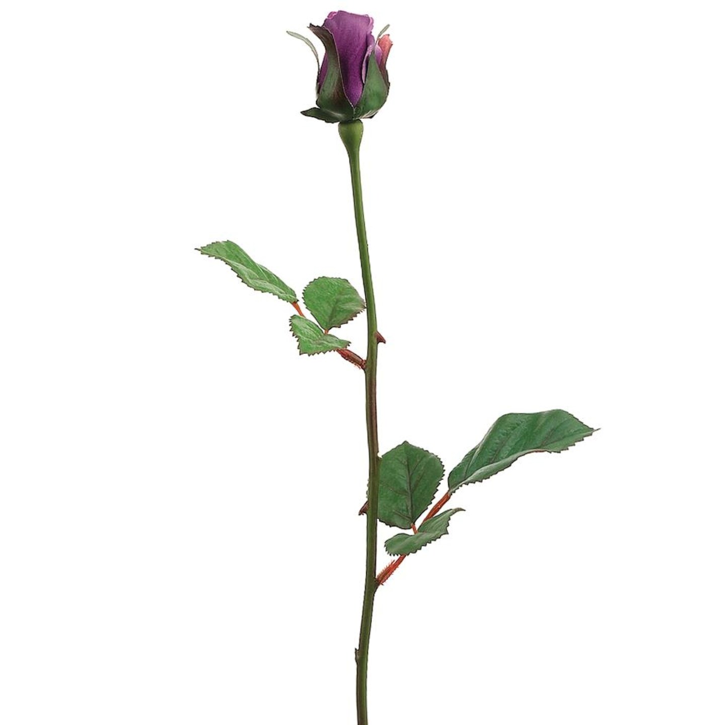 Allstate Long Stem Single Rose Bud Artificial Floral Spray - 23&#x22; - Deep Purple