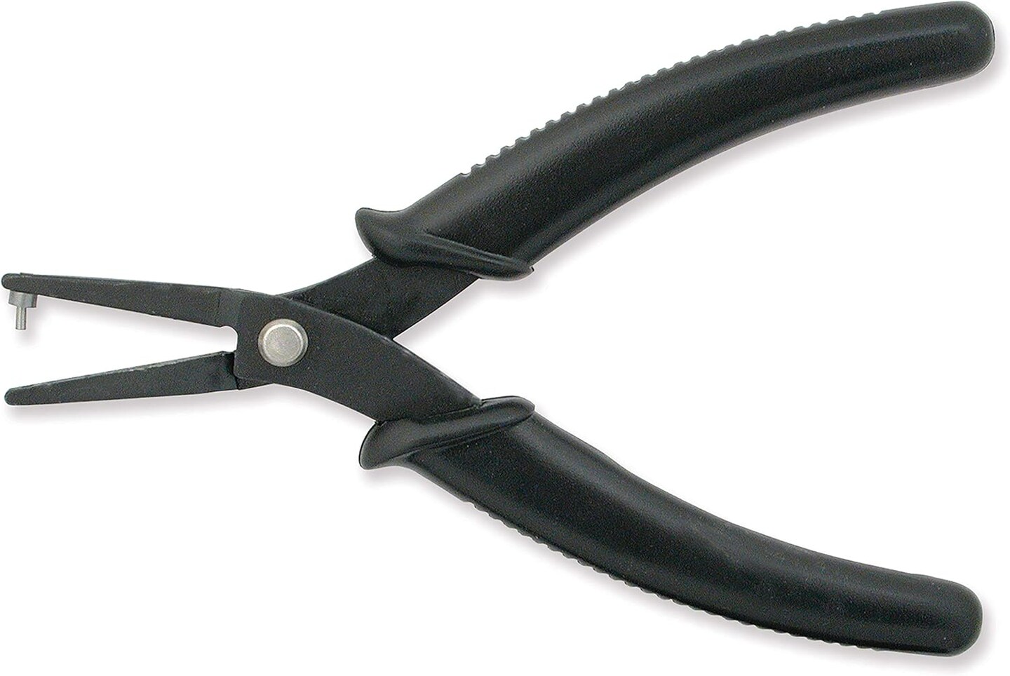 The Beadsmith Hi-Tech Round Nose Pliers,with high Carbon Steel Head, Black Comfort Grip Handle with Spring, Tool for Jewelry Making, Electronics or Micro Mechanics