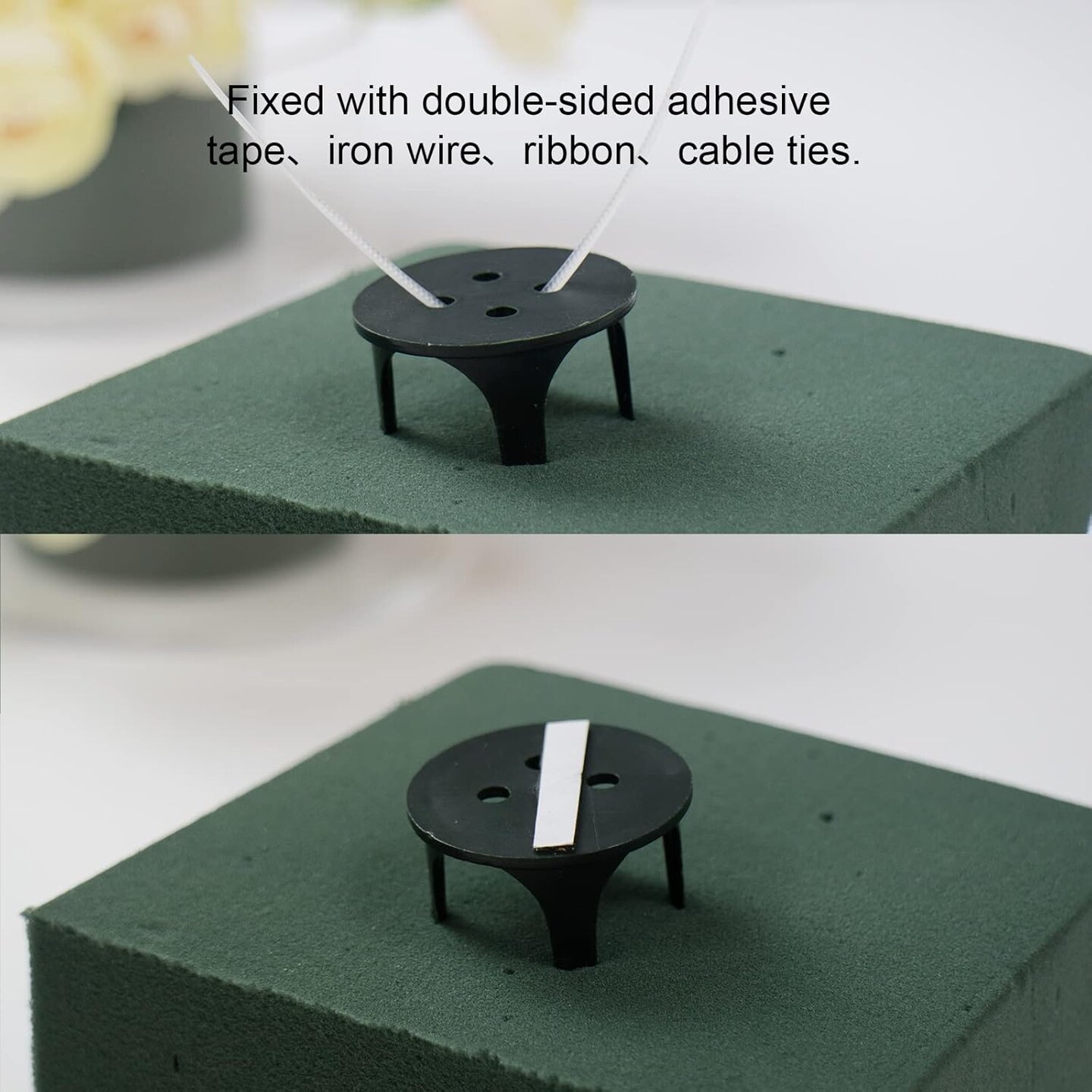 100Pcs Flower Foam Anchor Pins, Green Floral Foam Pinholder