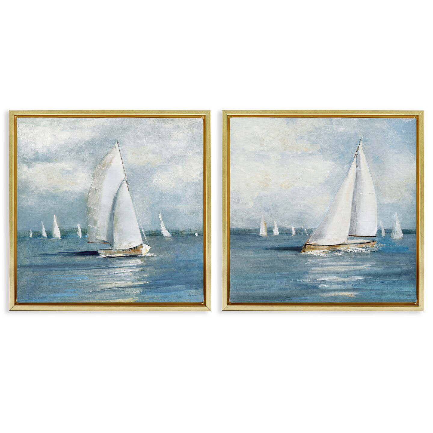 Stupell Industries Sailboat Fleet Vessels 2pc Floating Frame Set By ...