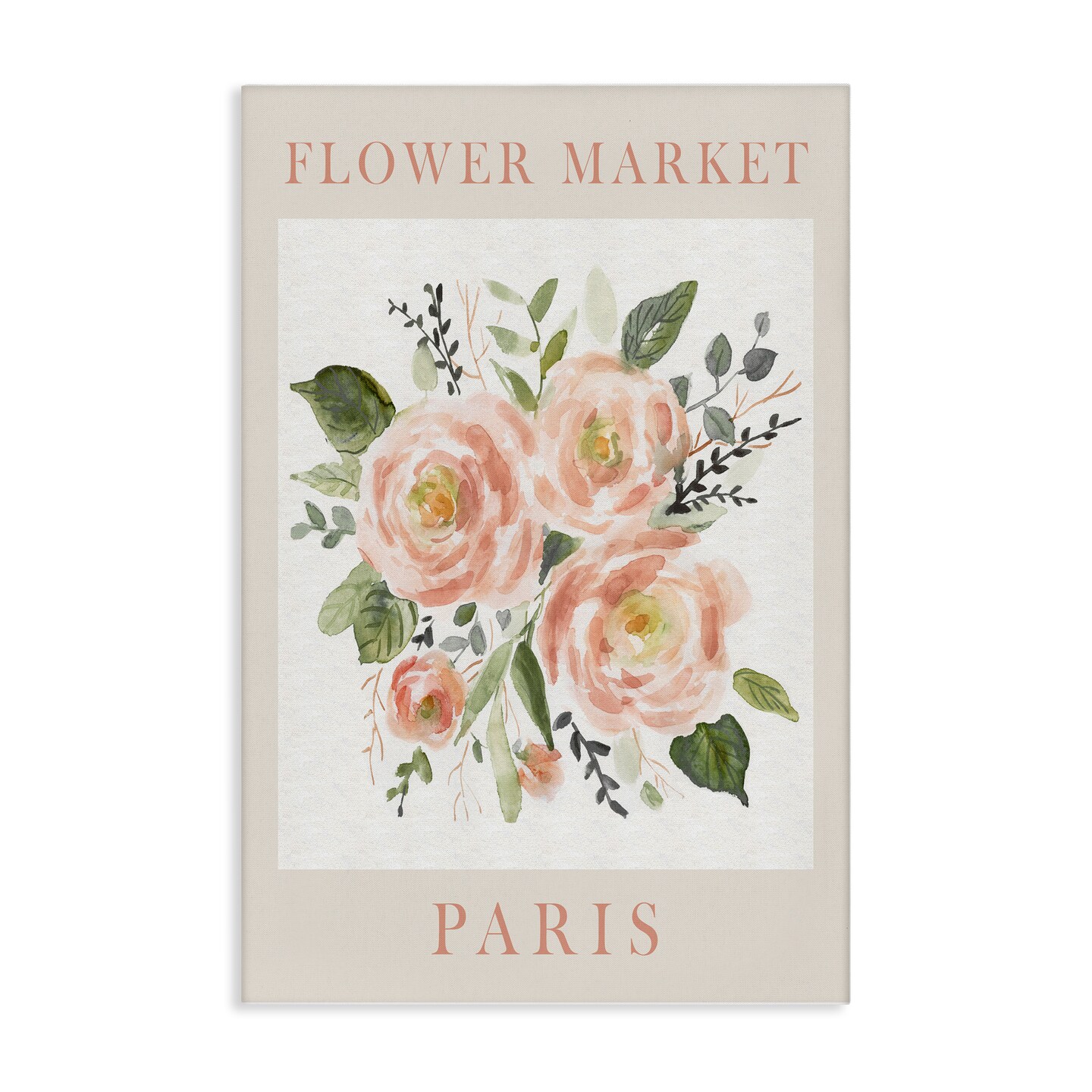Stupell Industries Pastel Paris Flower Market Canvas By Carol Robinson