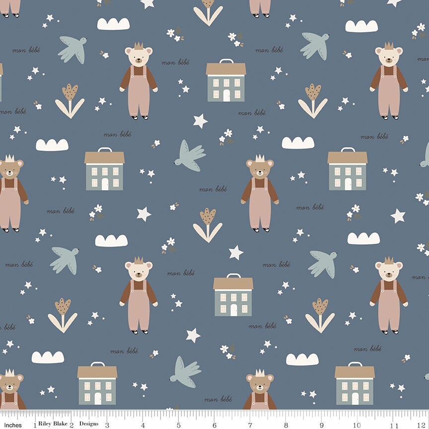 Main in Blue (c16430-blue) | Cozy Bebe | Simple Simon & Company | Riley Blake