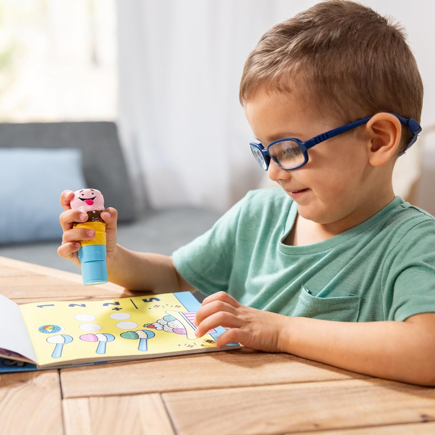 300 Stickers, 24-Page Activity Pad and Sticker Stamper Fidget Toy Collectible