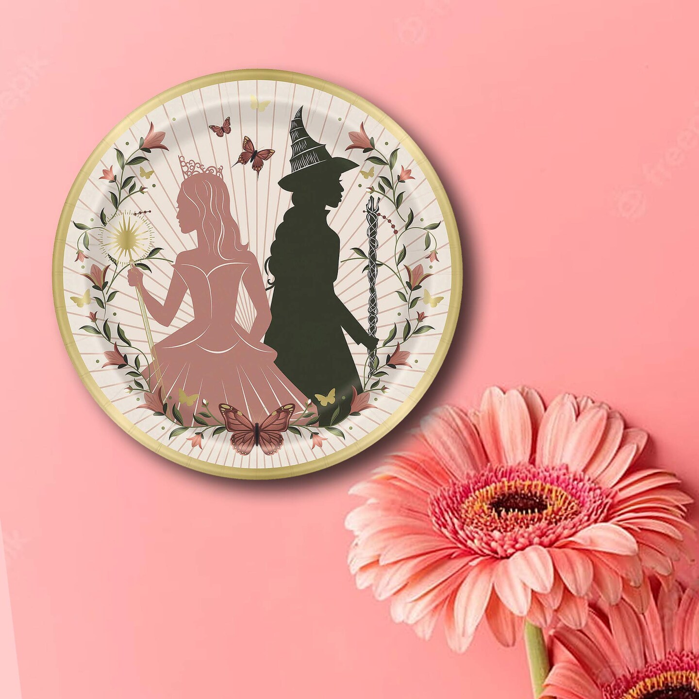 8 Count Wicked Party Disposable Paper Dinner Plates for Birthday Themed Celebration 9&#x22;