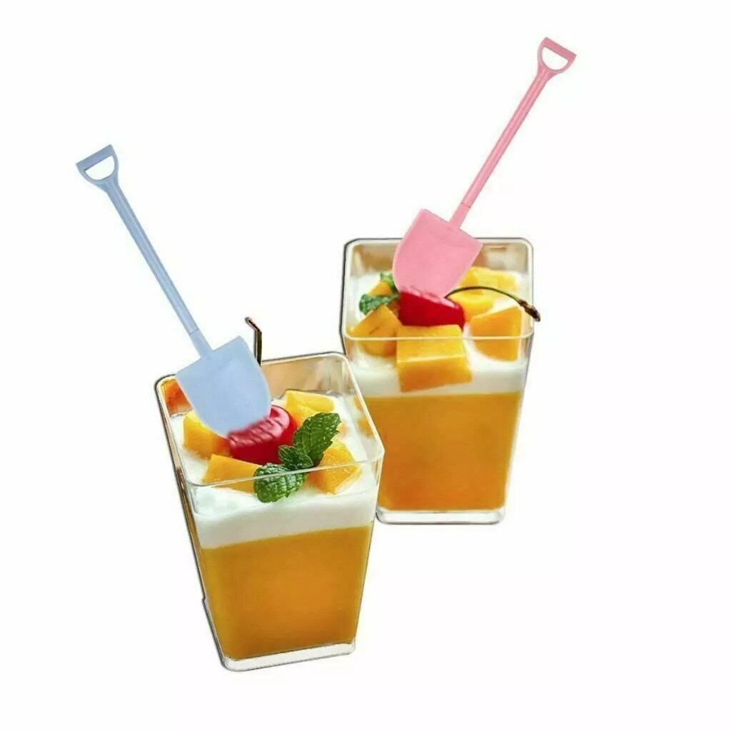 100 Pcs Mini Ice Cream Shovel Spoons Pudding Cake Party Disposable