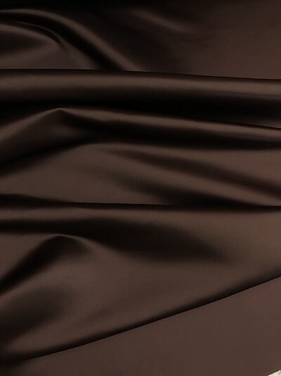 1 Yard Chocolate Brown Matte Satin Material 58/59” Width Soft Medium Weight