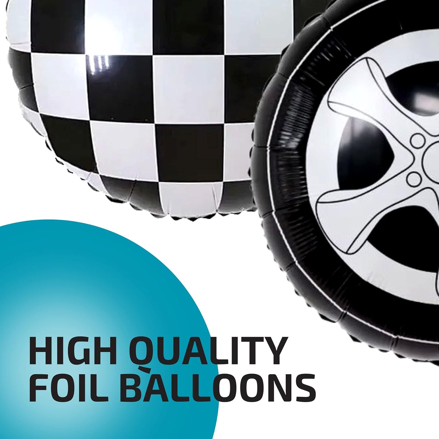 12 PCS 18 Inch Race Car Mylar Foil Balloons