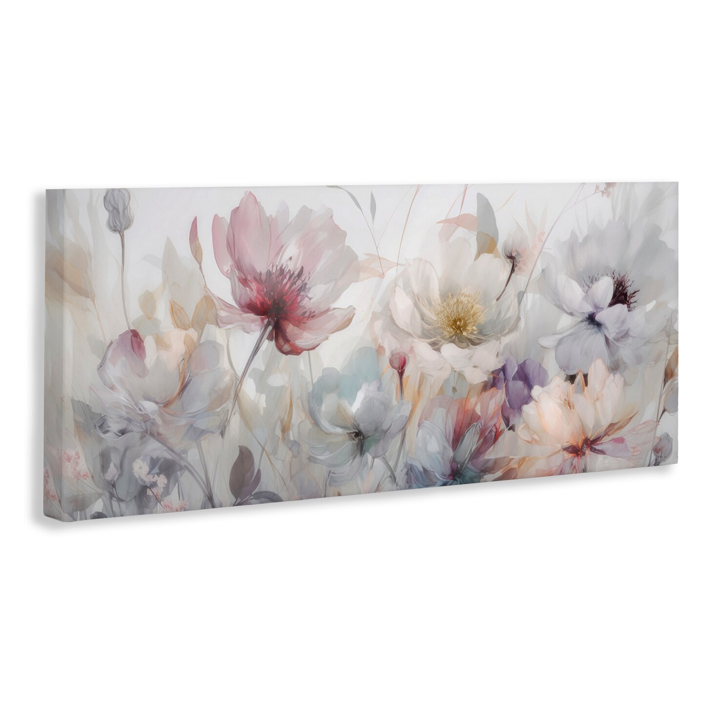 Stupell Industries Muted Grey Toned Flowers Canvas By Irene Weisz