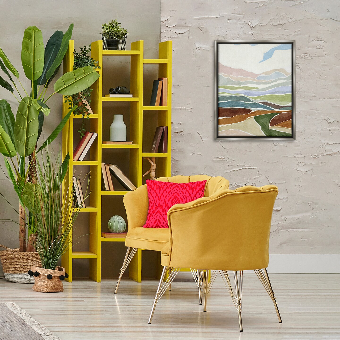 Stupell Industries Southwestern Canyon Rugged Stripes Floating Frame By Nikita Jariwala