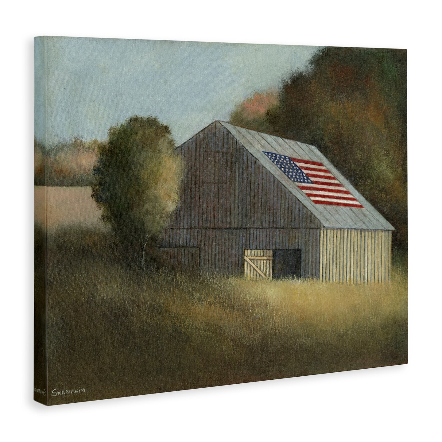 Stupell Industries Peaceful Americana Barn Canvas By David Swanagin