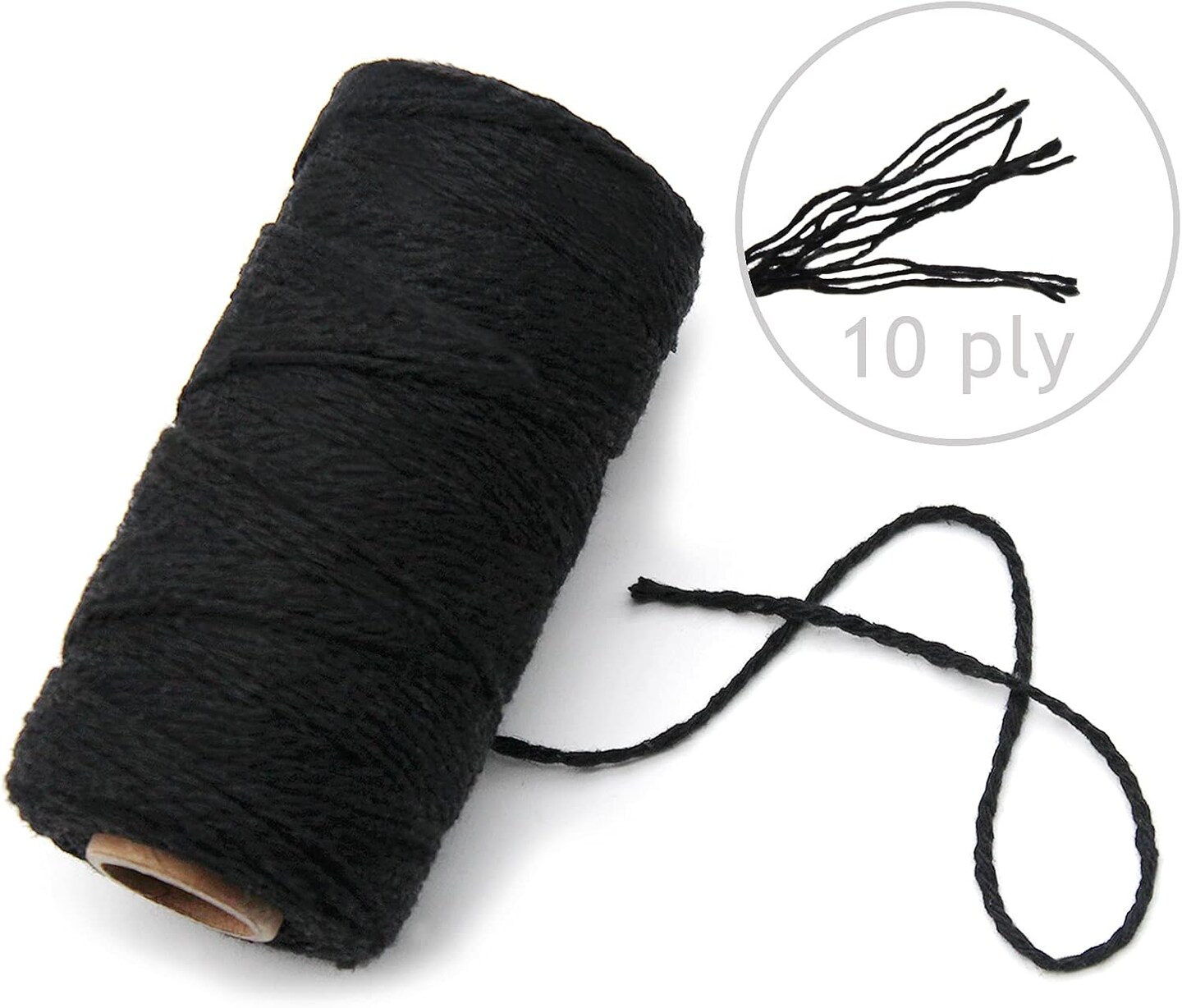 3 Cotton Twine - Natural Jute Packing &#x26; Wrapping Twines (Black, White)