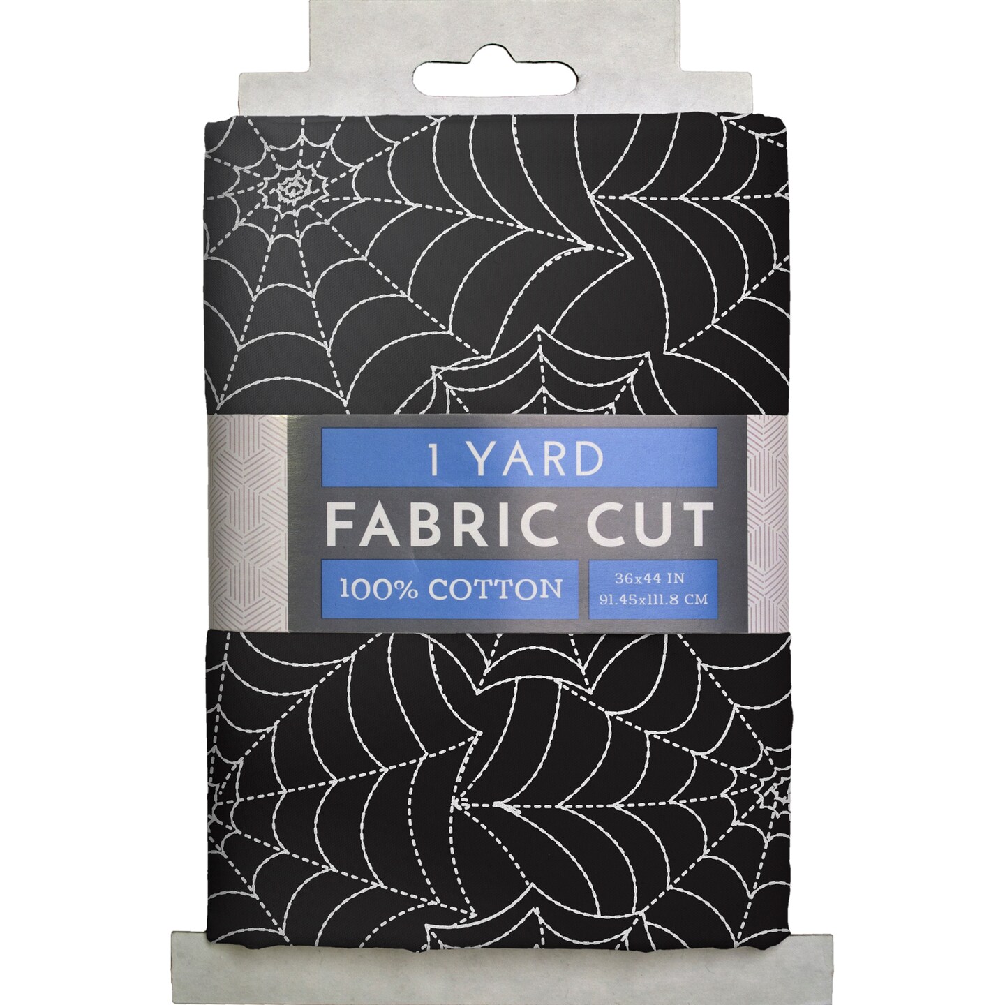 DAVID TEXTILES SILKY WEBS BLACK 1 YD CUT