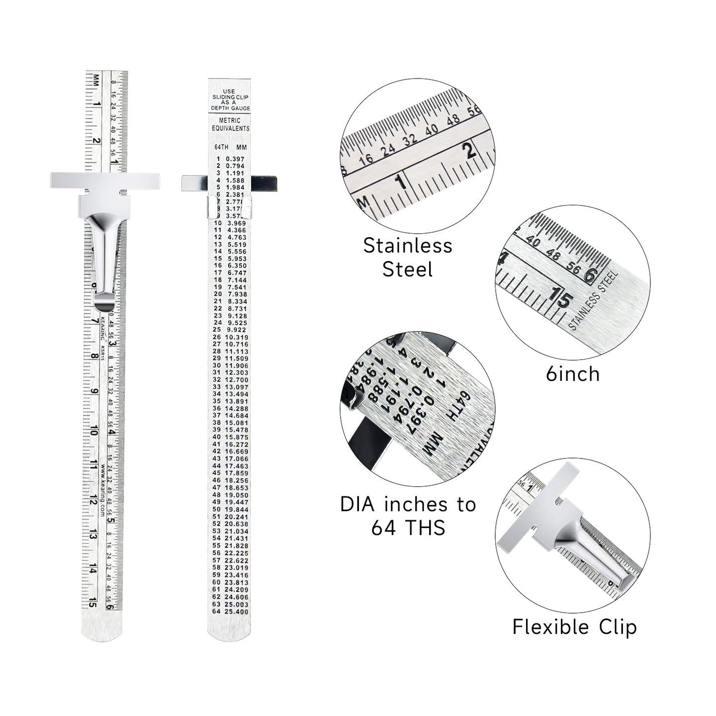 Mitutoy Ruler 6 Inch Pocket Ruler Slide Rule Mitutoyo 6-Inch/150mm Pocket Steel Ruler ...