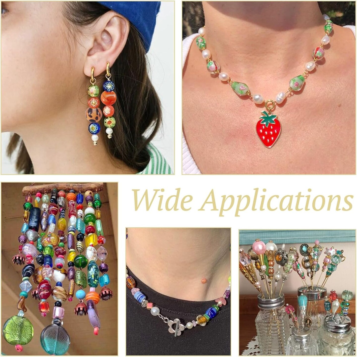 200 pcs Mixed Shapes &#x26; Colors Lampwork Glass Beads