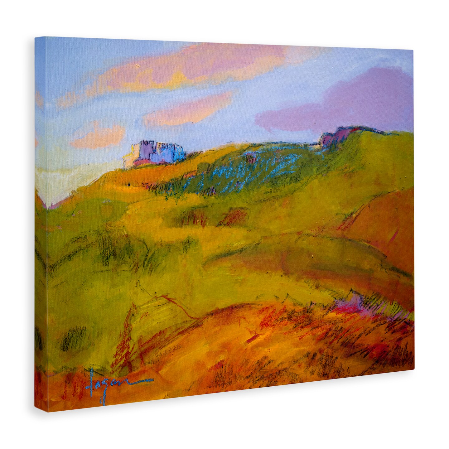 Stupell Industries Abstract Cottage on Hilltop Canvas By Dorothy Fagan