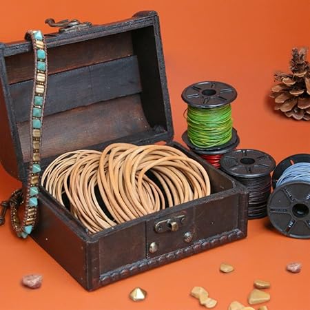 The Beadsmith Leather Cord – Black – .5mm Spool – 5 Yards/1.52 Meters – Indian Leather Thong Ideal for Braiding, Beading, Necklaces, Fine Lacing, Hair Accessories & DIY Jewelry Making