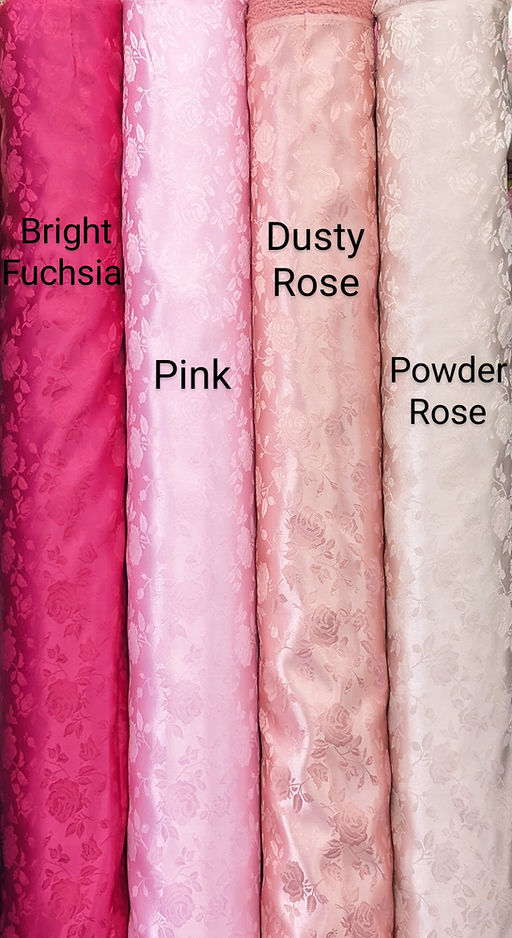 1 Yard Satin Brocade Jacquard Fabric Embossed Floral Pattern Shiny Polyester 58/59" Width