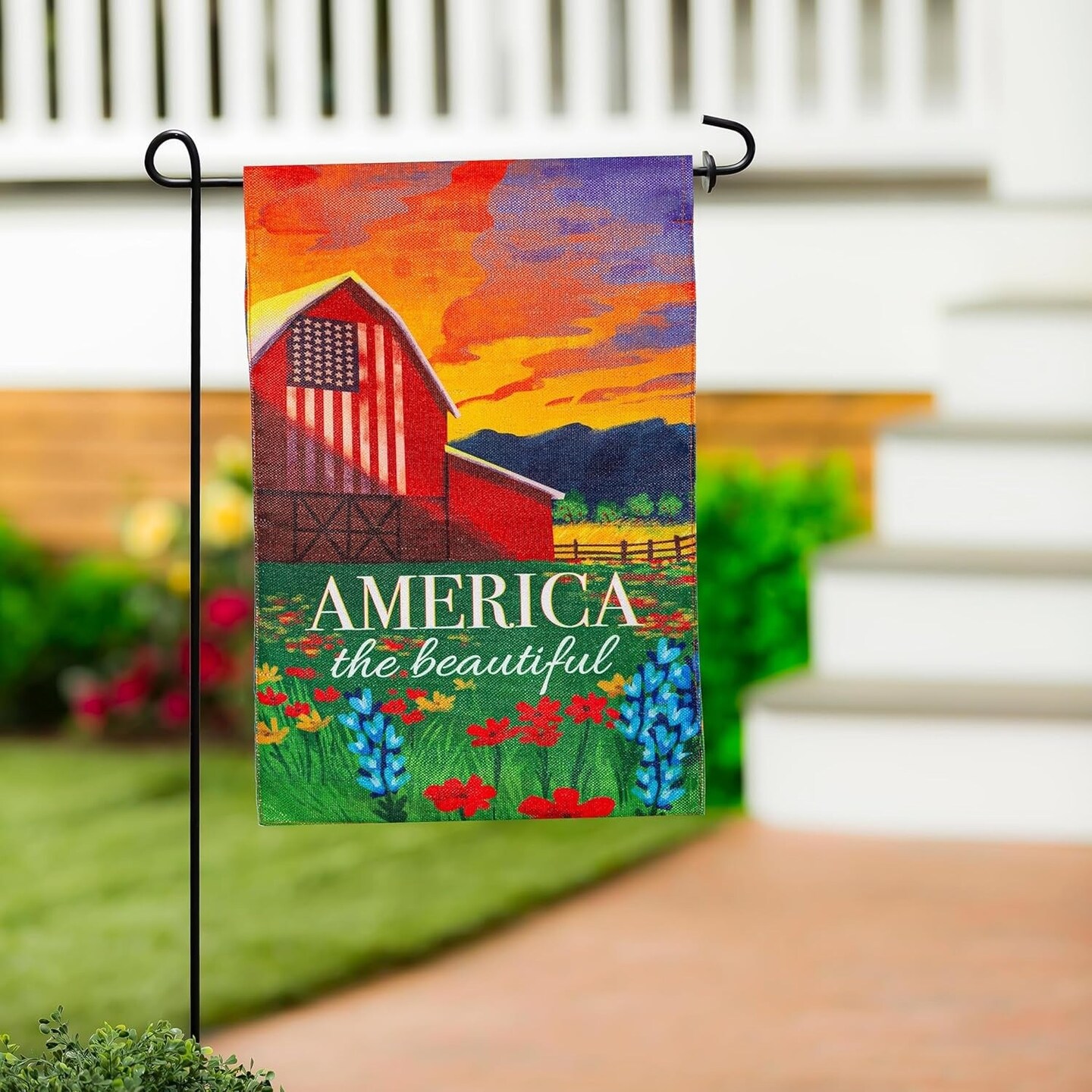 America The Beautiful 2 Sided Garden Flag