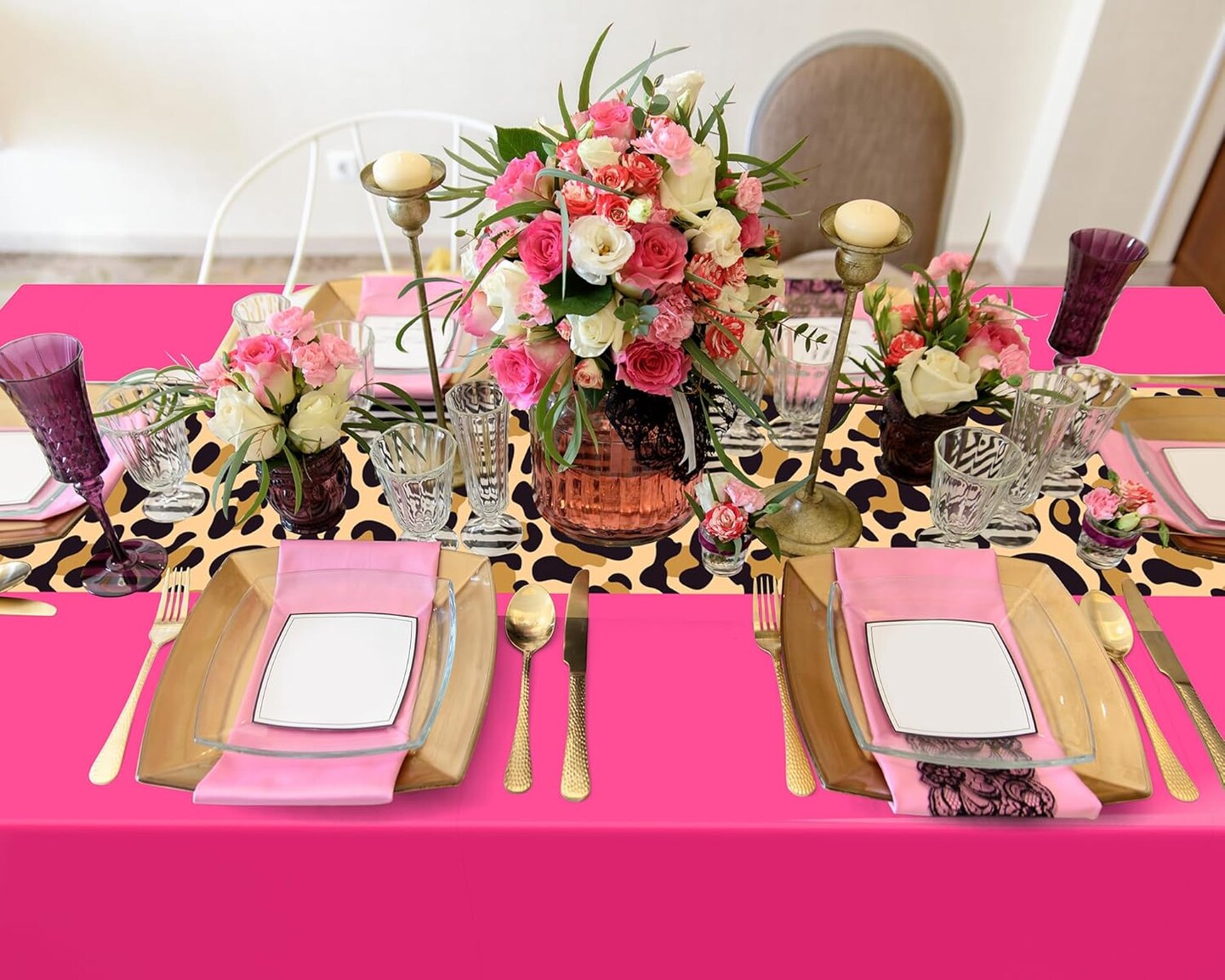 Leopard Print Tablecloth 54 x 108&#x27;&#x27;