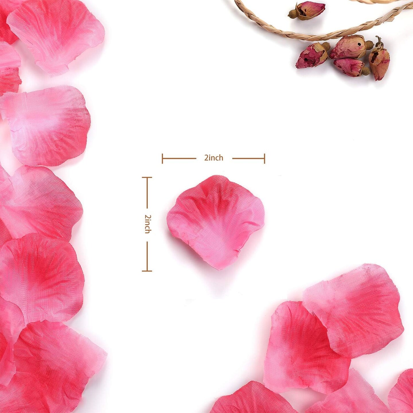 3000 PCS Silk Rose Petals Artificial Flower Petals (Rose Pink, 3000 pcs)
