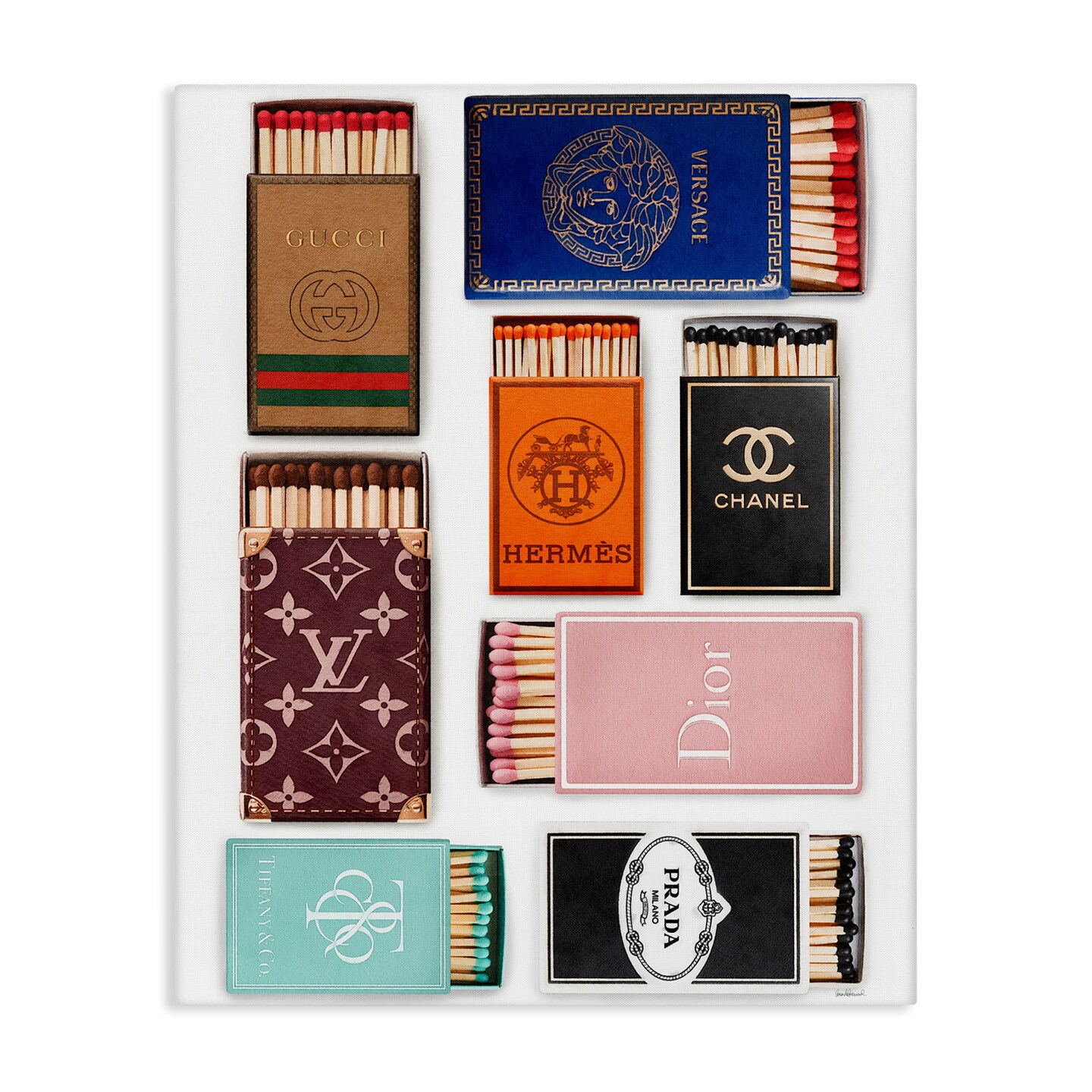 Stupell Industries Trendy & Iconic Matchboxes Canvas By Amanda Greenwood