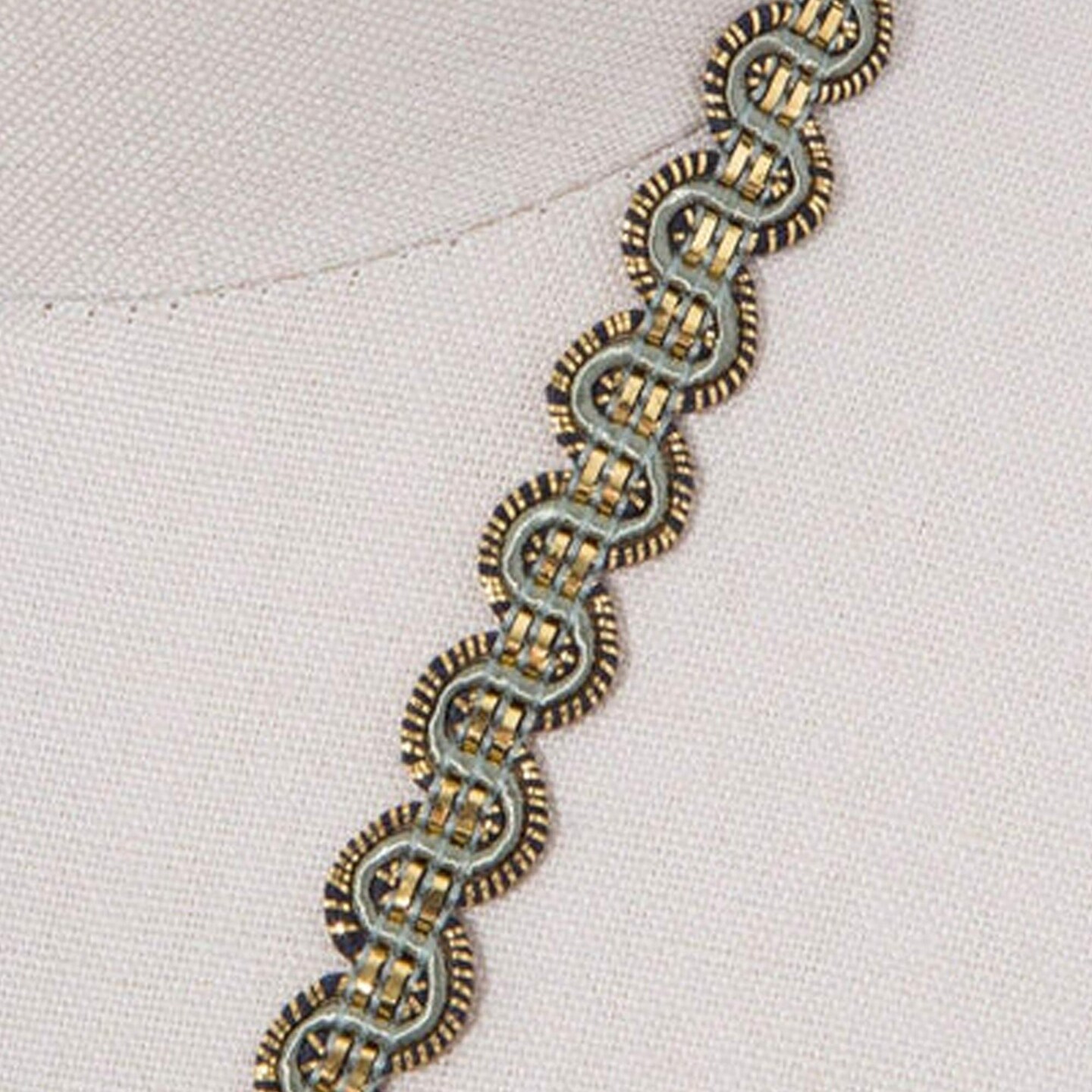 3/8" Sage Green Braided Gimp Braid Victorian Style Scroll Trim