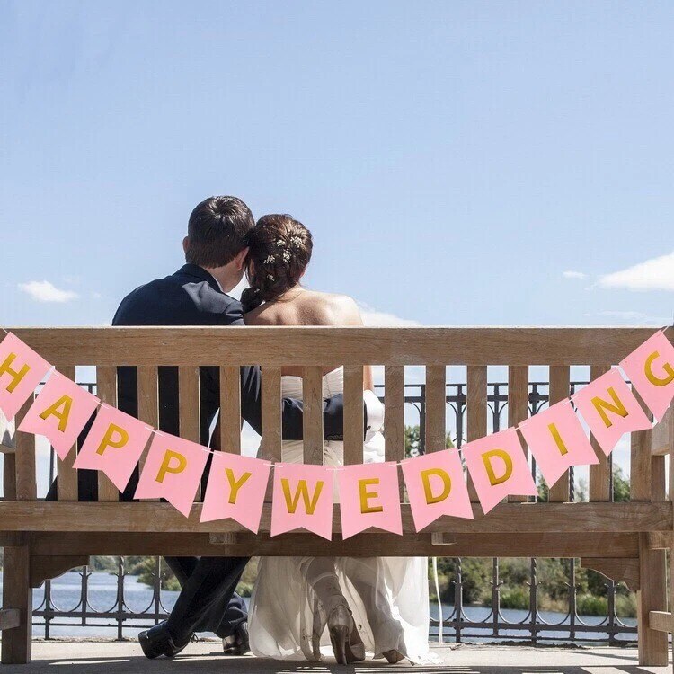Wedding Banner Garland Party Decoration &#x26; Photo Booth Prop